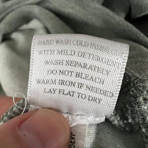 Evereve‎ Green Crochet Detail Pullover Hoodie Hooded Sweatshirt Size XS - Picture 9 of 10